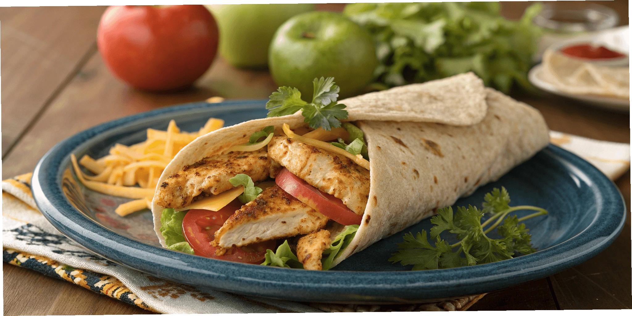 Healthy Chicken Avocado Wrap Recipe
